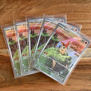 Victini 208 Sv: Scarlet & Violet Promo Cards Holo Lot (5) Cards